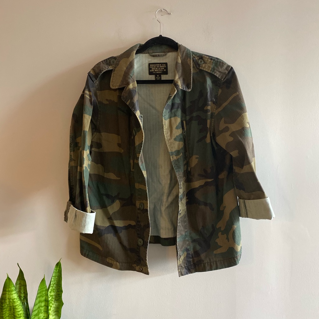 Alpha Industries Army Print Jacket / Size M